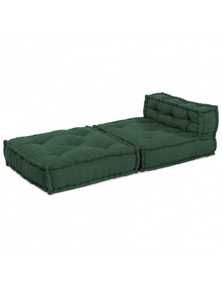 Pouf Modulare Verde 70x70x54 in Tessuto