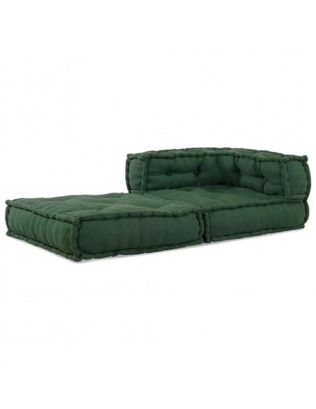 Pouf Modulare Verde 70x70x54 in Tessuto