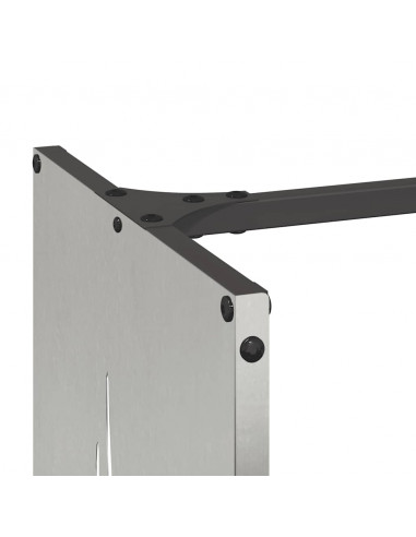 Rastrelliera per Legna da Ardere 40x30x80 cm in Acciaio Inox