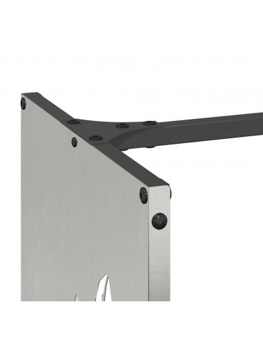 Rastrelliera per Legna da Ardere 40x30x80 cm in Acciaio Inox