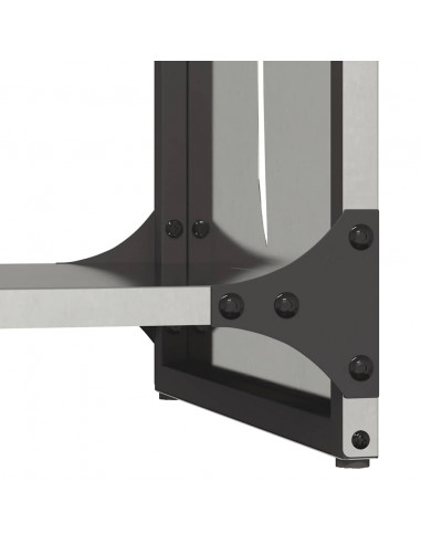 Rastrelliera per Legna da Ardere 40x30x80 cm in Acciaio Inox