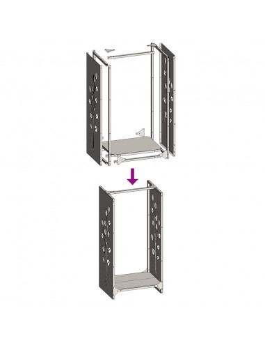 Rastrelliera per Legna da Ardere 40x30x80 cm in Acciaio Inox
