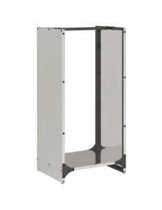 Rastrelliera per Legna da Ardere 40x30x80 cm in Acciaio Inox 2