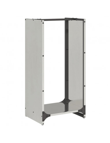 Rastrelliera per Legna da Ardere 40x30x80 cm in Acciaio Inox