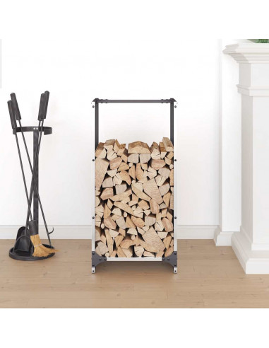 Rastrelliera per Legna da Ardere 40x30x80 cm in Acciaio Inox