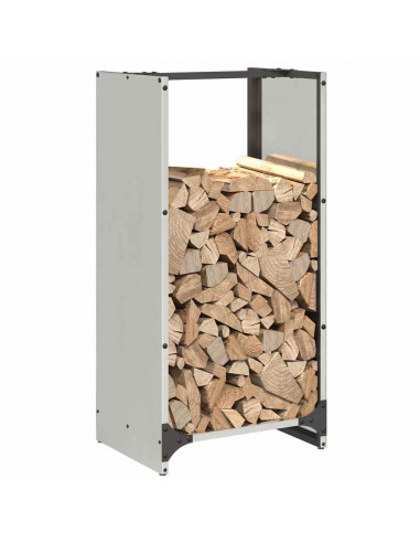 Rastrelliera per Legna da Ardere 40x30x80 cm in Acciaio Inox