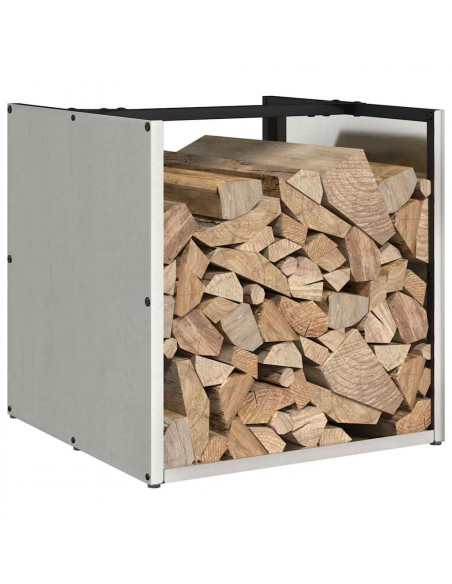 Rastrelliera per Legna da Ardere 40x40x40 cm in Acciaio Inox