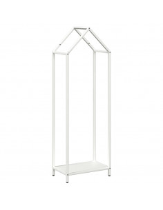 Rastrelliera per Legna da Ardere Bianca 40x25x120 cm 2