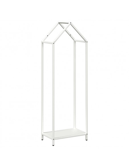 Rastrelliera per Legna da Ardere Bianca 40x25x120 cm