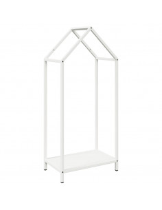 Rastrelliera per Legna da Ardere Bianca 40x25x90 cm 2
