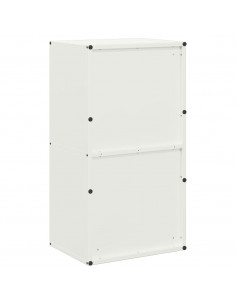Rastrelliera per Legna da Ardere Bianca 40x30x75 cm 2
