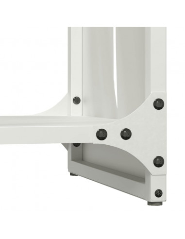 Rastrelliera per Legna da Ardere Bianca 40x30x80 cm