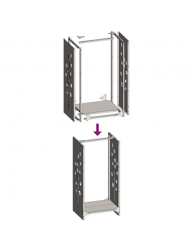 Rastrelliera per Legna da Ardere Bianca 40x30x80 cm