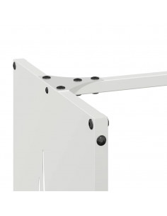 Rastrelliera per Legna da Ardere Bianca 40x30x80 cm 2