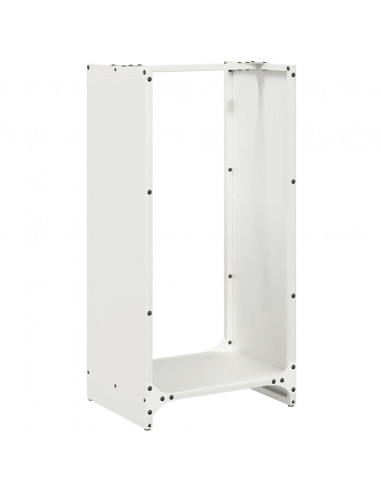 Rastrelliera per Legna da Ardere Bianca 40x30x80 cm