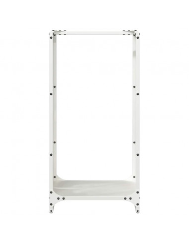 Rastrelliera per Legna da Ardere Bianca 40x30x80 cm