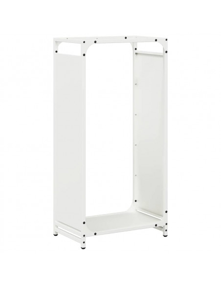 Rastrelliera per Legna da Ardere Bianca 44x28x90 cm