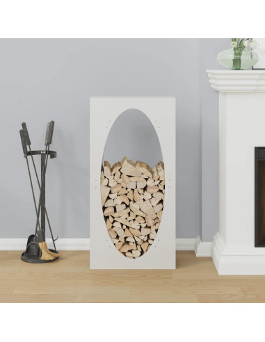 Rastrelliera per Legna da Ardere Bianca 50x23x100 cm