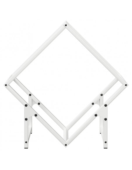 Rastrelliera per Legna da Ardere Bianca 50x25x50 cm