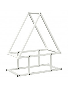 Rastrelliera per Legna da Ardere Bianca 50x25x60 cm 2