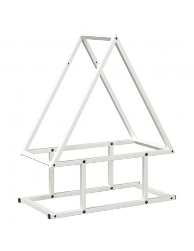 Rastrelliera per Legna da Ardere Bianca 50x25x60 cm