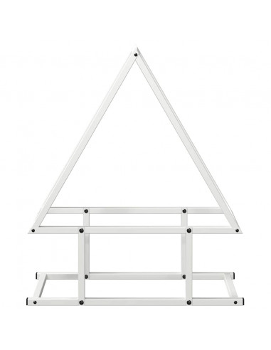 Rastrelliera per Legna da Ardere Bianca 50x25x60 cm