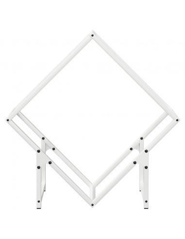 Rastrelliera per Legna da Ardere Bianca 60x25x60 cm