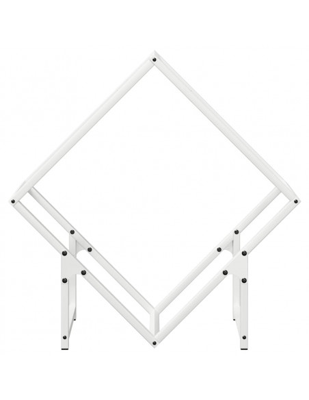 Rastrelliera per Legna da Ardere Bianca 60x25x60 cm