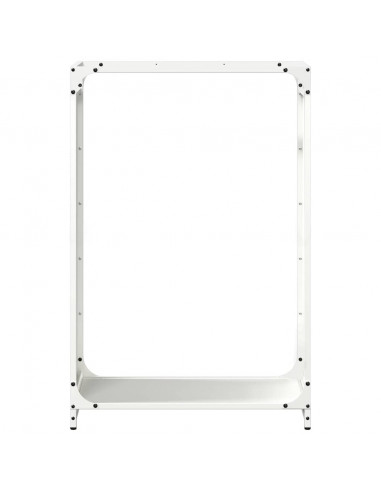 Rastrelliera per Legna da Ardere Bianca 60x28x90 cm