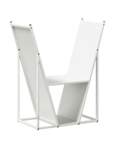 Rastrelliera per Legna da Ardere Bianca 69,5x35x81 cm