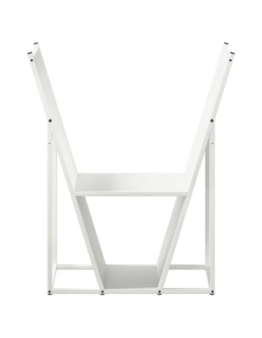 Rastrelliera per Legna da Ardere Bianca 69,5x35x81 cm