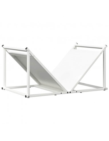 Rastrelliera per Legna da Ardere Bianca 70x43x34,5 cm