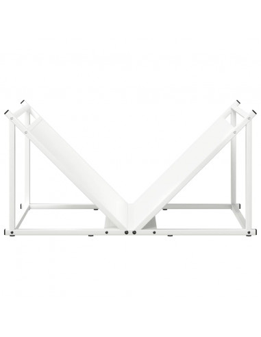 Rastrelliera per Legna da Ardere Bianca 70x43x34,5 cm