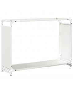 Rastrelliera per Legna da Ardere Bianca 90x28x65 cm 2