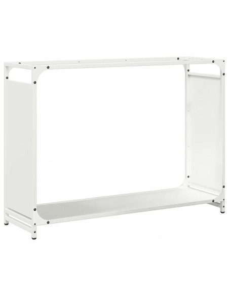 Rastrelliera per Legna da Ardere Bianca 90x28x65 cm