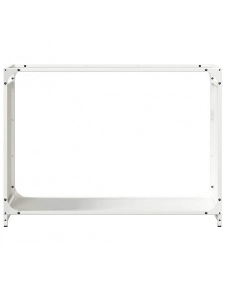 Rastrelliera per Legna da Ardere Bianca 90x28x65 cm