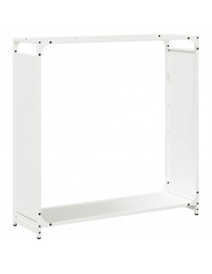 Rastrelliera per Legna da Ardere Bianca 90x28x90 cm 2