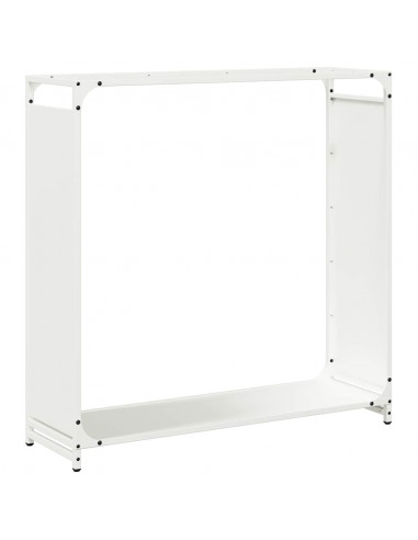 Rastrelliera per Legna da Ardere Bianca 90x28x90 cm