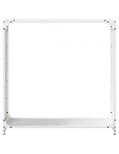 Rastrelliera per Legna da Ardere Bianca 90x28x90 cm