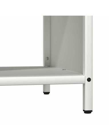 Rastrelliera per Legna da Ardere con Piano Bianca 100x40x60 cm