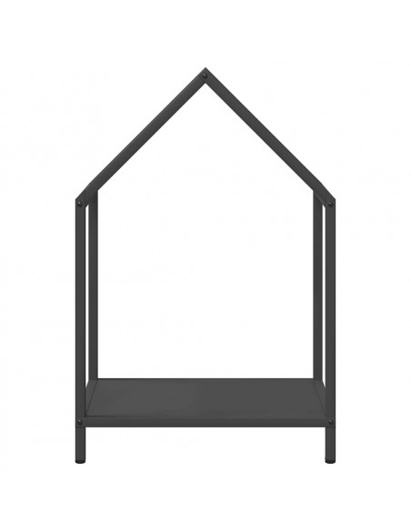 Rastrelliera per Legna da Ardere Nera 40x25x60 cm