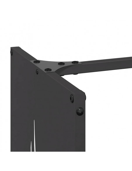 Rastrelliera per Legna da Ardere Nera 40x30x80 cm