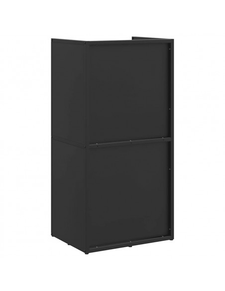 Rastrelliera per Legna da Ardere Nera 40x30x80 cm