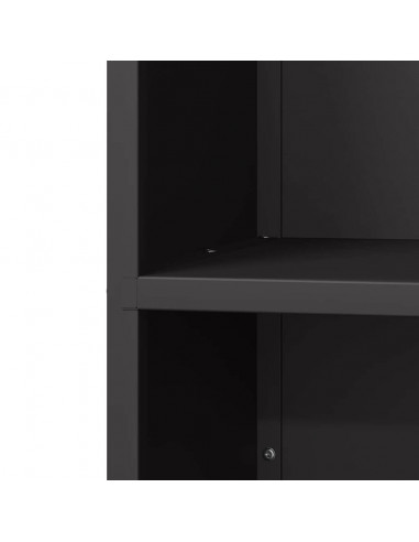 Rastrelliera per Legna da Ardere Nera 40x30x80 cm