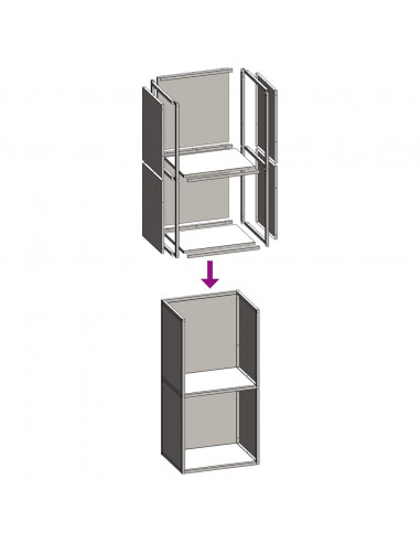 Rastrelliera per Legna da Ardere Nera 40x30x80 cm