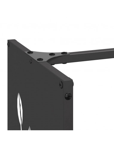 Rastrelliera per Legna da Ardere Nera 40x30x80 cm