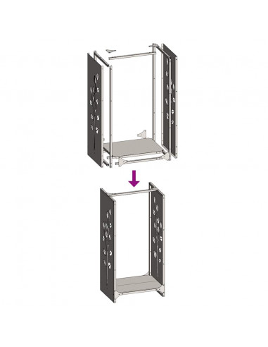 Rastrelliera per Legna da Ardere Nera 40x30x80 cm