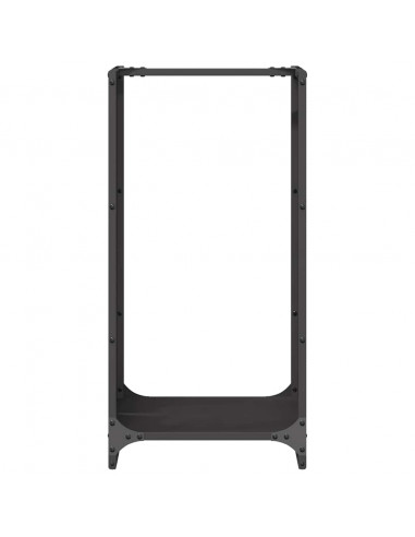 Rastrelliera per Legna da Ardere Nera 40x30x80 cm