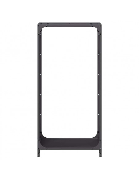 Rastrelliera per Legna da Ardere Nera 44x28x90 cm