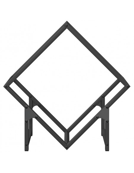 Rastrelliera per Legna da Ardere Nera 50x25x50 cm